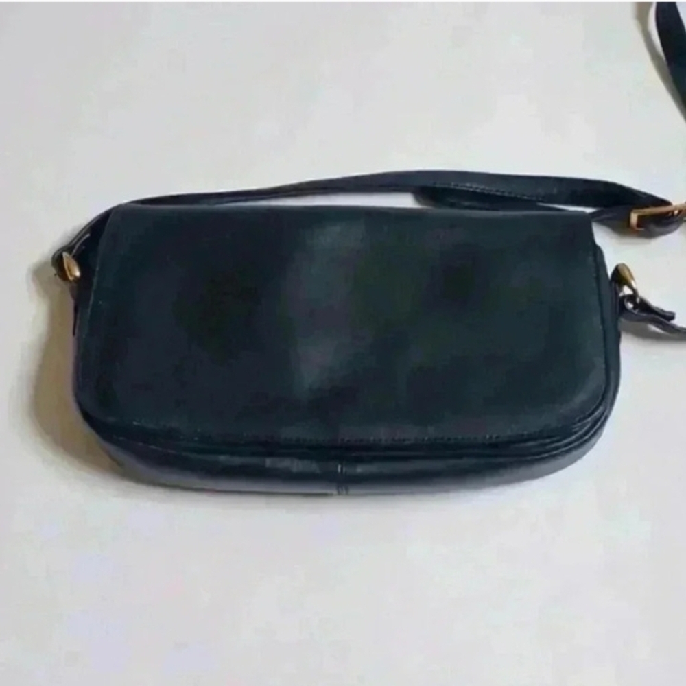 Jennifer Moore vintage Elegant Black Leather Women's Bag